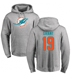 NFL Nike Miami Dolphins #19 Jakeem Grant Ash Name & Number Logo Pullover Hoodie