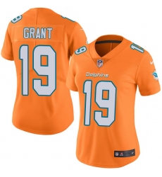 Women's Nike Miami Dolphins #19 Jakeem Grant Limited Orange Rush Vapor Untouchable NFL Jersey