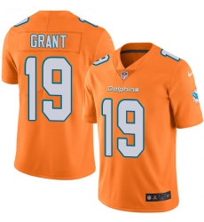 Youth Nike Miami Dolphins #19 Jakeem Grant Limited Orange Rush Vapor Untouchable NFL Jersey