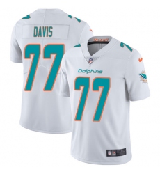 Men's Nike Miami Dolphins #77 Jesse Davis White Vapor Untouchable Limited Player NFL Jersey