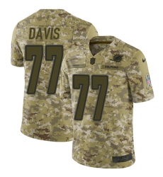 Youth Nike Miami Dolphins #77 Jesse Davis Limited Camo 2018 Salute to Service NFL Jersey