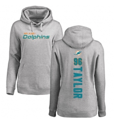 NFL Women's Nike Miami Dolphins #96 Vincent Taylor Ash Backer Pullover Hoodie
