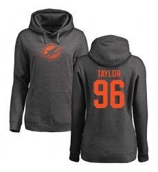 NFL Women's Nike Miami Dolphins #96 Vincent Taylor Ash One Color Pullover Hoodie