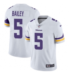 Men's Nike Minnesota Vikings #5 Dan Bailey White Vapor Untouchable Limited Player NFL Jersey