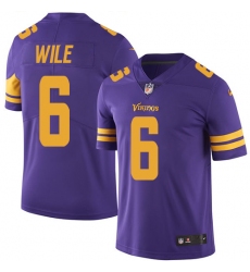 Men's Nike Minnesota Vikings #6 Matt Wile Limited Purple Rush Vapor Untouchable NFL Jersey