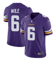 Youth Nike Minnesota Vikings #6 Matt Wile Purple Team Color Vapor Untouchable Limited Player NFL Jersey