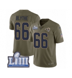 Men's Nike Los Angeles Rams #66 Austin Blythe Limited Olive 2017 Salute to Service Super Bowl LIII Bound NFL Jersey
