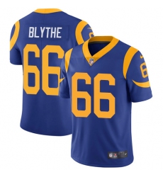 Men's Nike Los Angeles Rams #66 Austin Blythe Royal Blue Alternate Vapor Untouchable Limited Player NFL Jersey