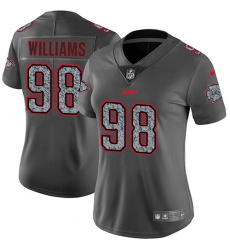 Women's Nike Kansas City Chiefs #98 Xavier Williams Gray Static Vapor Untouchable Limited NFL Jersey