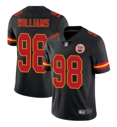 Youth Nike Kansas City Chiefs #98 Xavier Williams Limited Black Rush Vapor Untouchable NFL Jerseyey