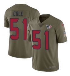 Men's Nike Houston Texans #51 Dylan Cole Limited Olive Camo 2017 Salute to Service NFL Jersey