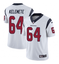 Youth Nike Houston Texans #64 Senio Kelemete White Vapor Untouchable Limited Player NFL Jersey
