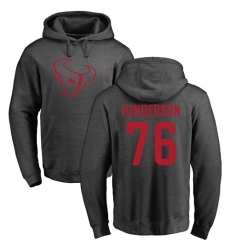 NFL Nike Houston Texans #76 Seantrel Henderson Ash One Color Pullover Hoodie
