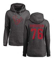 NFL Women's Nike Houston Texans #76 Seantrel Henderson Ash One Color Pullover Hoodie