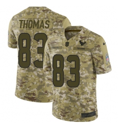 Youth Nike Houston Texans #83 Jordan Thomas Limited Camo 2018 Salute to Service NFL Jersey