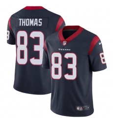 Youth Nike Houston Texans #83 Jordan Thomas Navy Blue Team Color Vapor Untouchable Limited Player NFL Jersey