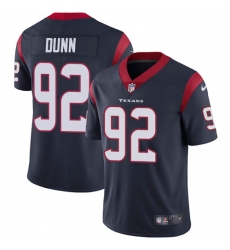 Youth Nike Houston Texans #92 Brandon Dunn Navy Blue Team Color Vapor Untouchable Limited Player NFL Jersey