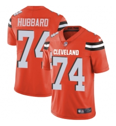 Men's Nike Cleveland Browns #74 Chris Hubbard Orange Alternate Vapor Untouchable Limited Player NFL Jersey