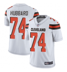 Men's Nike Cleveland Browns #74 Chris Hubbard White Vapor Untouchable Limited Player NFL Jersey