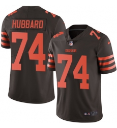 Youth Nike Cleveland Browns #74 Chris Hubbard Limited Brown Rush Vapor Untouchable NFL Jersey