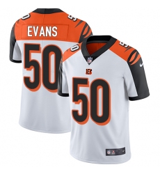 Men's Nike Cincinnati Bengals #50 Jordan Evans White Vapor Untouchable Limited Player NFL Jersey