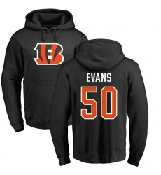 NFL Nike Cincinnati Bengals #50 Jordan Evans Black Name & Number Logo Pullover Hoodie