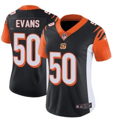 Women's Nike Cincinnati Bengals #50 Jordan Evans Black Team Color Vapor Untouchable Limited Player NFL Jersey