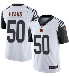 Youth Nike Cincinnati Bengals #50 Jordan Evans Limited White Rush Vapor Untouchable NFL Jersey