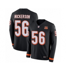 Men's Nike Cincinnati Bengals #56 Hardy Nickerson Limited Black Therma Long Sleeve NFL Jersey