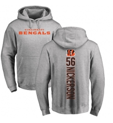 NFL Nike Cincinnati Bengals #56 Hardy Nickerson Ash Backer Pullover Hoodie