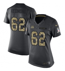 Women's Nike Cincinnati Bengals #62 Alex Redmond Limited Black 2016 Salute to Service NFL Jersey