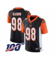 Men's Cincinnati Bengals #98 Ryan Glasgow Black Team Color Vapor Untouchable Limited Player 100th Season Football Jersey