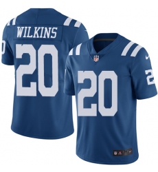 Men's Nike Indianapolis Colts #20 Jordan Wilkins Limited Royal Blue Rush Vapor Untouchable NFL Jersey