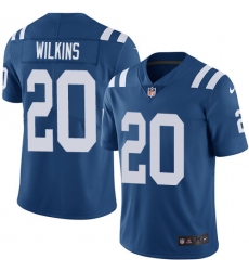 Men's Nike Indianapolis Colts #20 Jordan Wilkins Royal Blue Team Color Vapor Untouchable Limited Player NFL Jersey