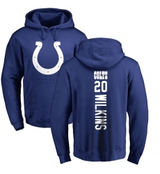 NFL Nike Indianapolis Colts #20 Jordan Wilkins Royal Blue Backer Pullover Hoodie