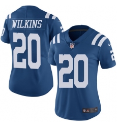 Women's Nike Indianapolis Colts #20 Jordan Wilkins Limited Royal Blue Rush Vapor Untouchable NFL Jersey
