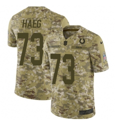 Men's Nike Indianapolis Colts #73 Joe Haeg Limited Camo 2018 Salute to Service NFL Jersey