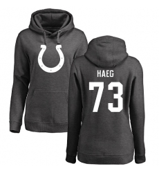 NFL Women's Nike Indianapolis Colts #73 Joe Haeg Ash One Color Pullover Hoodie
