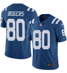Men's Nike Indianapolis Colts #80 Chester Rogers Limited Royal Blue Rush Vapor Untouchable NFL Jersey