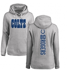 NFL Women's Nike Indianapolis Colts #80 Chester Rogers Ash Backer Pullover Hoodie