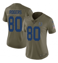 Women's Nike Indianapolis Colts #80 Chester Rogers Limited Olive 2017 Salute to Service NFL Jersey