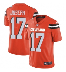 Men's Nike Cleveland Browns #17 Greg Joseph Orange Alternate Vapor Untouchable Limited Player NFL Jersey