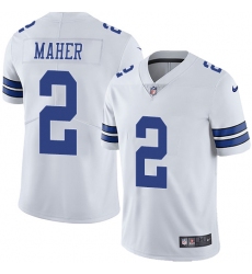 Men's Nike Dallas Cowboys #2 Brett Maher White Vapor Untouchable Limited Player NFL Jersey