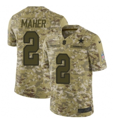 Youth Nike Dallas Cowboys #2 Brett Maher Limited Camo 2018 Salute to Service NFL Jersey