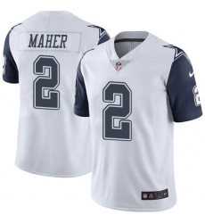 Youth Nike Dallas Cowboys #2 Brett Maher Limited White Rush Vapor Untouchable NFL Jersey