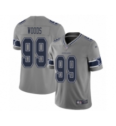 Men's Dallas Cowboys #99 Antwaun Woods Limited Gray Inverted Legend Football Jersey