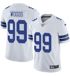 Men's Nike Dallas Cowboys #99 Antwaun Woods White Vapor Untouchable Limited Player NFL Jersey