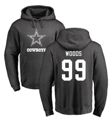NFL Nike Dallas Cowboys #99 Antwaun Woods Ash One Color Pullover Hoodie
