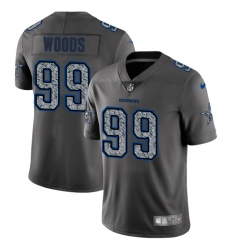 Youth Nike Dallas Cowboys #99 Antwaun Woods Gray Static Vapor Untouchable Limited NFL Jersey