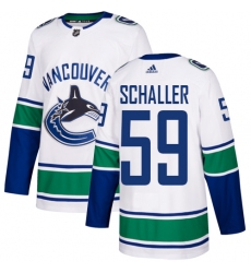 Youth Adidas Vancouver Canucks #59 Tim Schaller Authentic White Away NHL Jersey